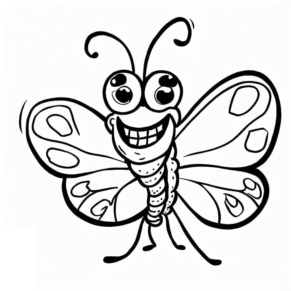 Farfalla per Bambini di 2 Anni da colorare