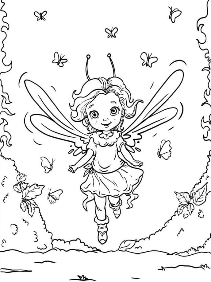Fata Fantastico da colorare