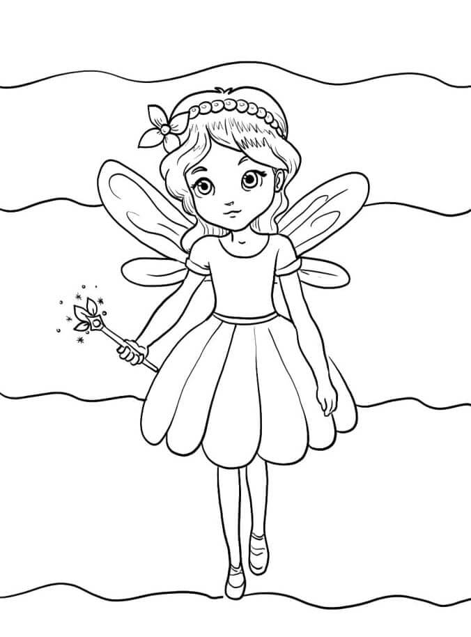 Fata Gratis Stampabile da colorare