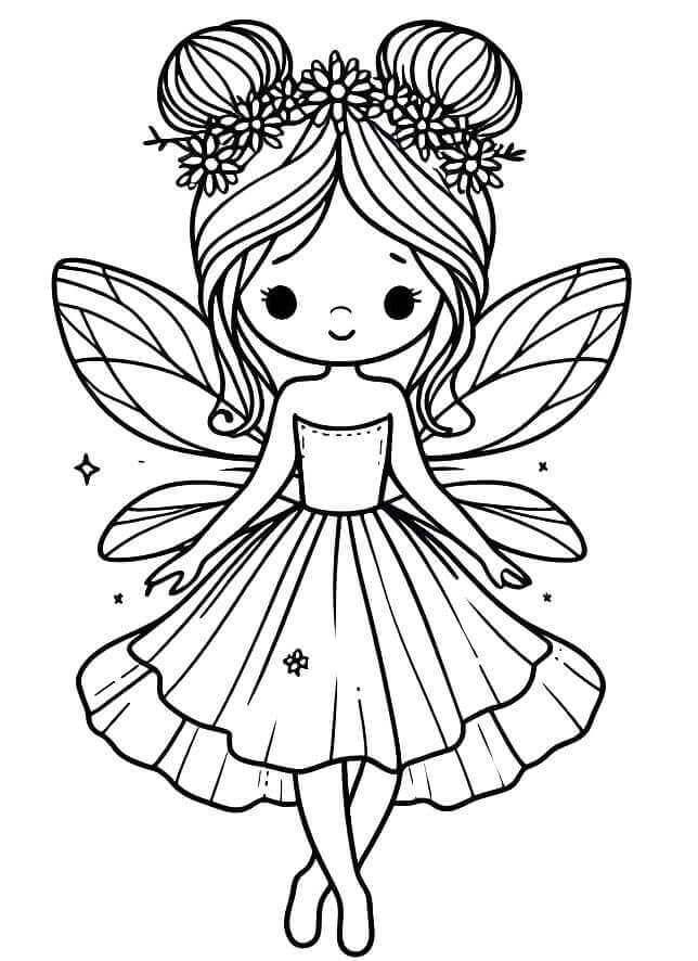 Fata Gratuito Stampabile da colorare