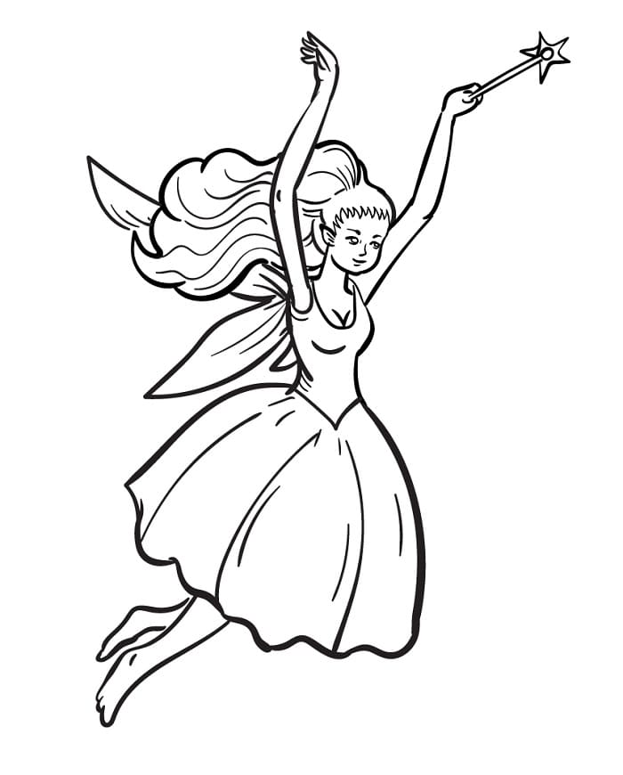 Fata Semplice da colorare