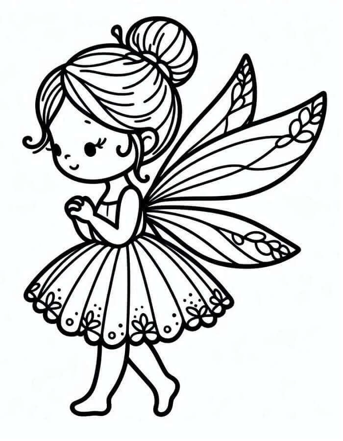 Fata Stampabile Gratis da colorare