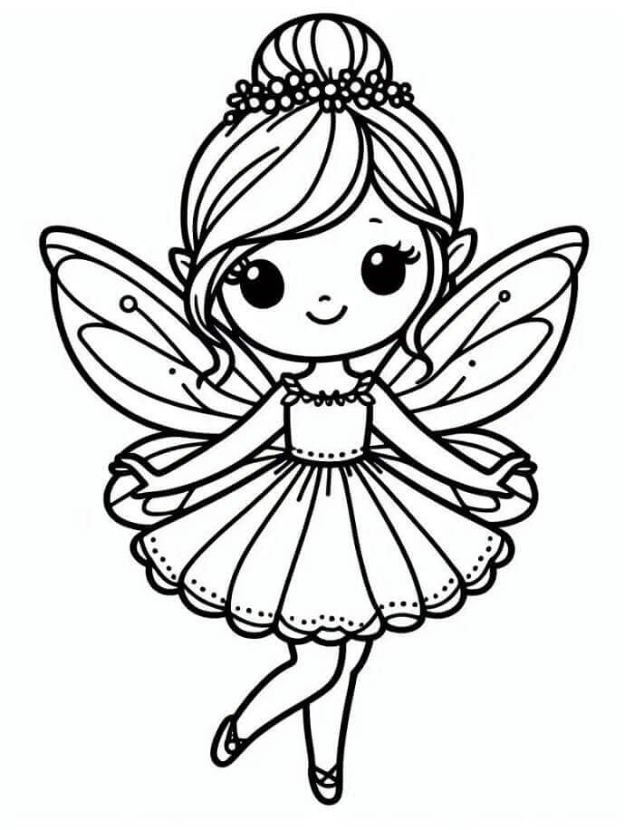 Fata Stampabile per Bambini da colorare