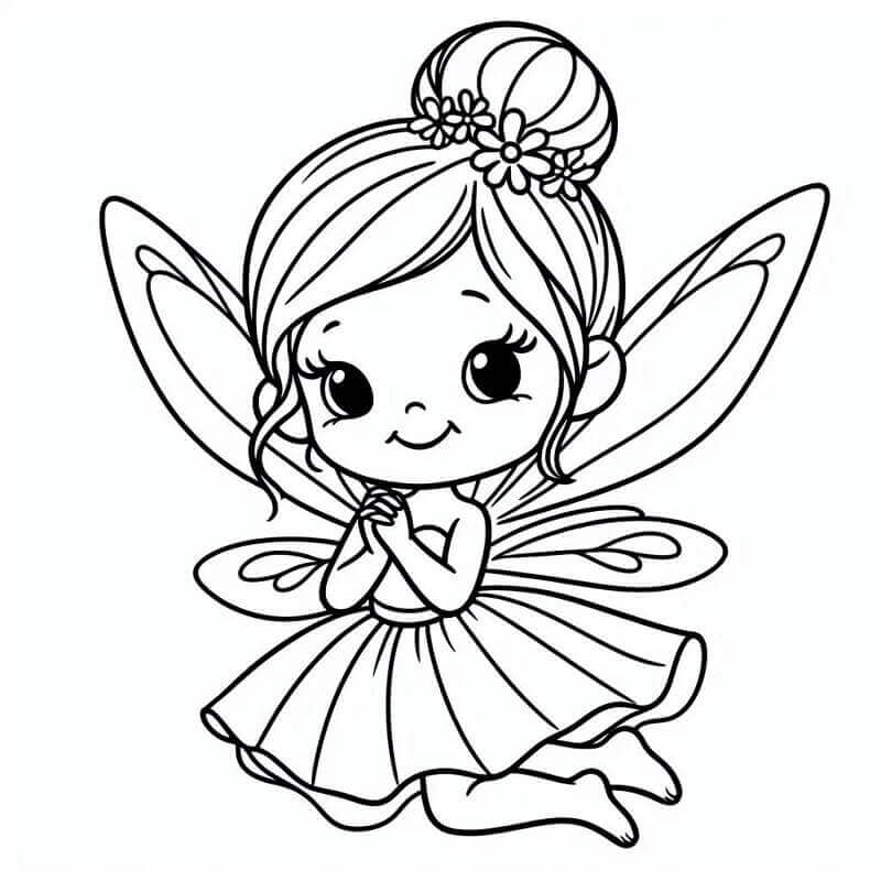 Fata per Bambini da colorare