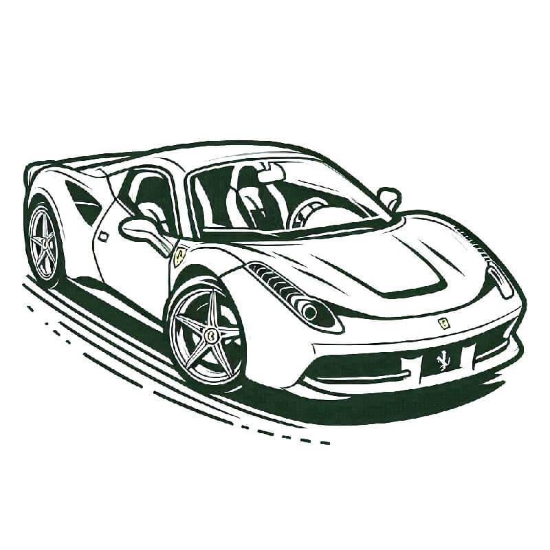 Ferrari Gratis Stampabile da colorare