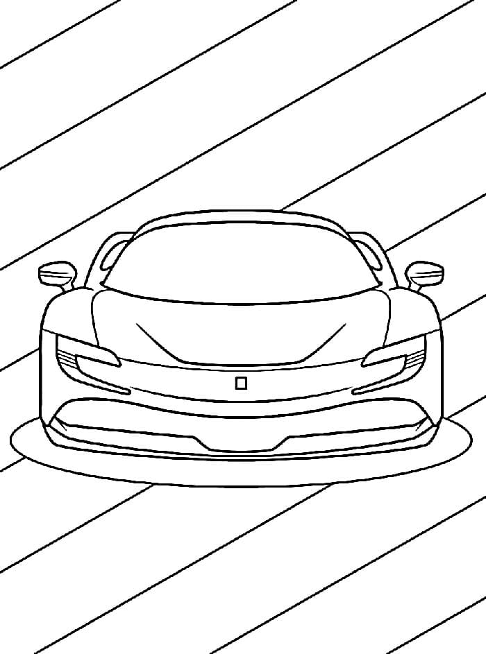 Ferrari Semplice da colorare
