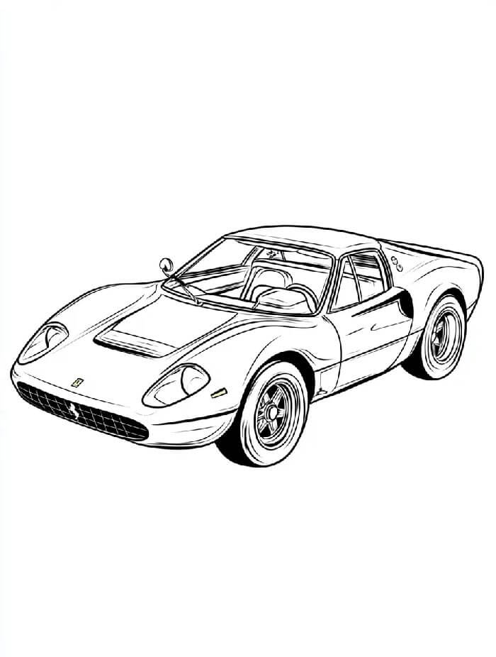 Ferrari Stampabile per Bambini da colorare