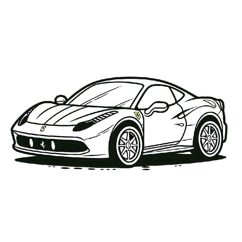 Ferrari per Bambini di 1 Anno da colorare