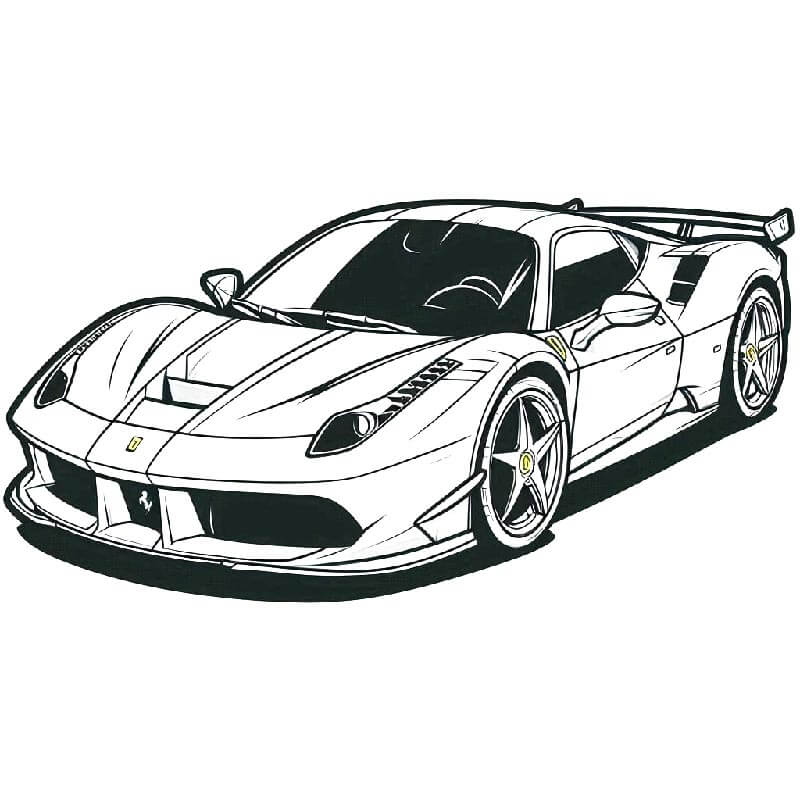 Ferrari per Bambini di 3 Anni da colorare