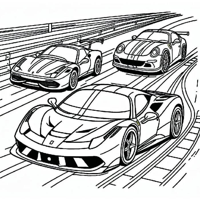 Ferrari per Bambini da colorare