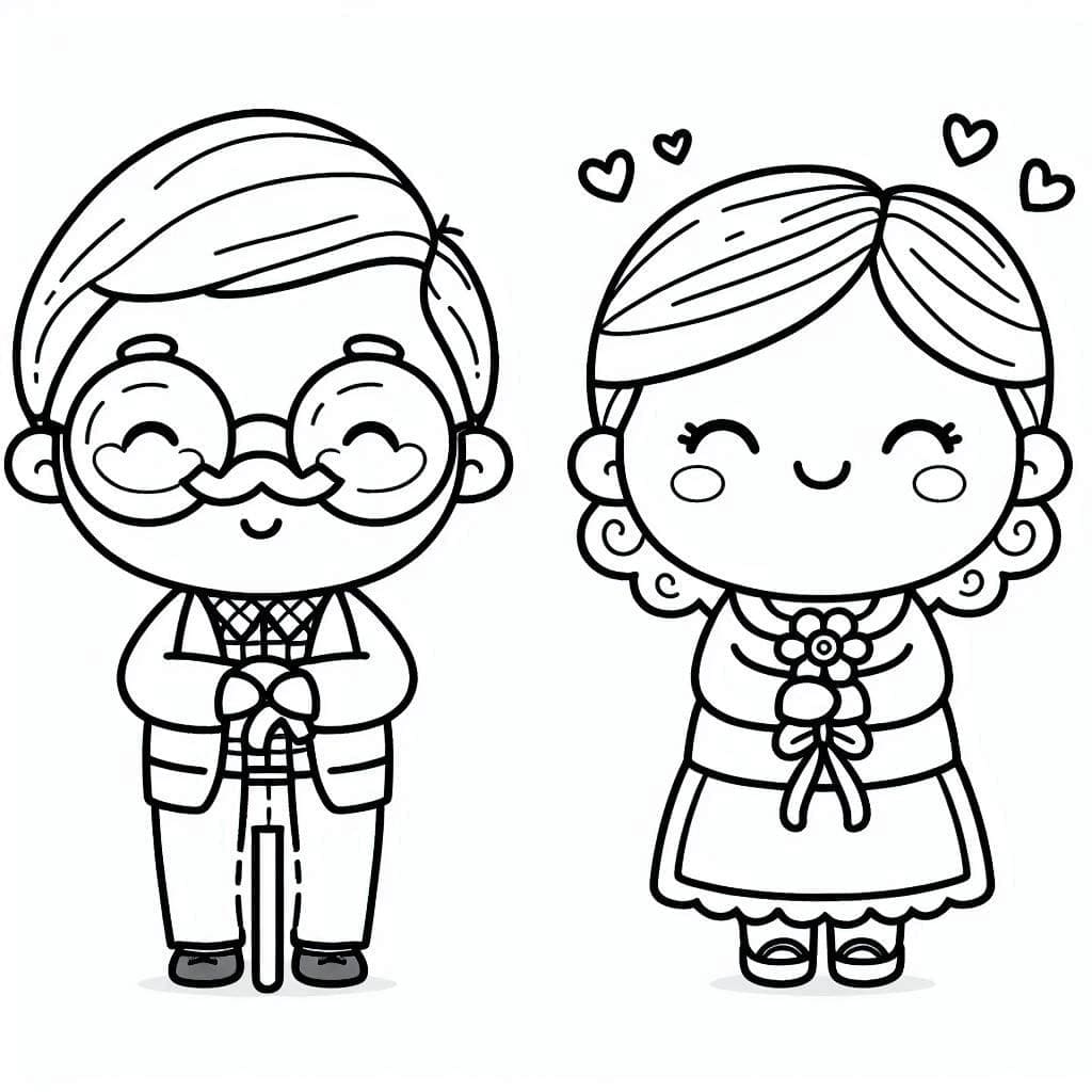 Festa dei Nonni (3) da colorare