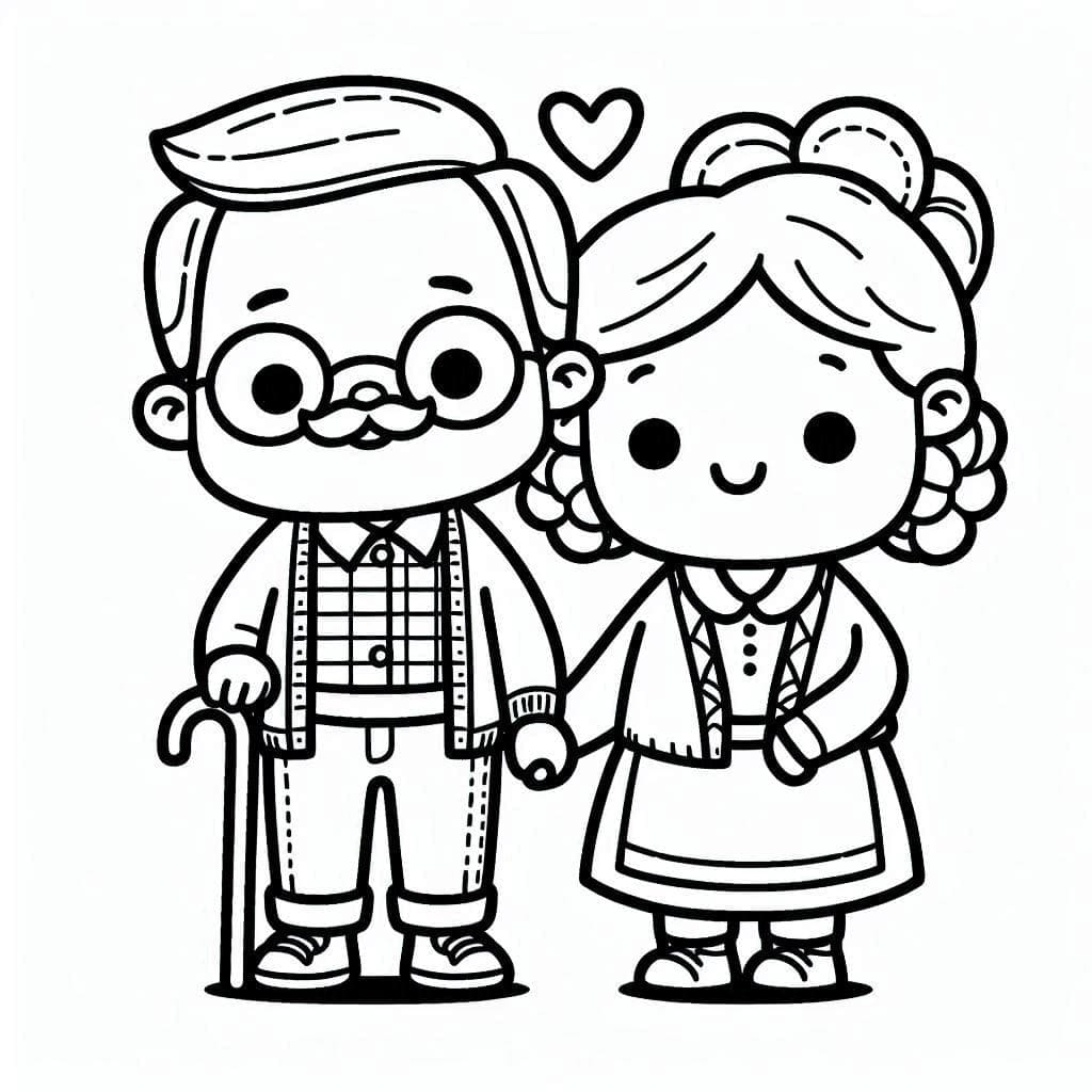 Festa dei Nonni da colorare