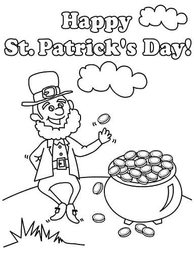 Festa di san Patrizio da colorare