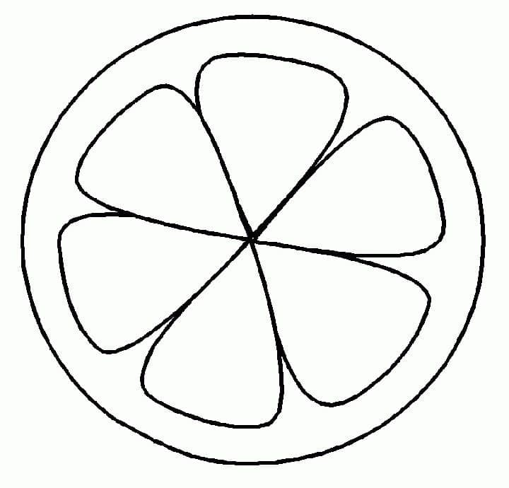 Fetta di limone da colorare