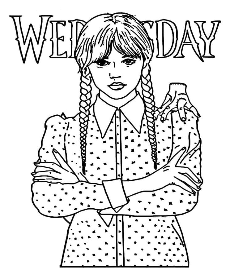 Film Mercoledì da colorare