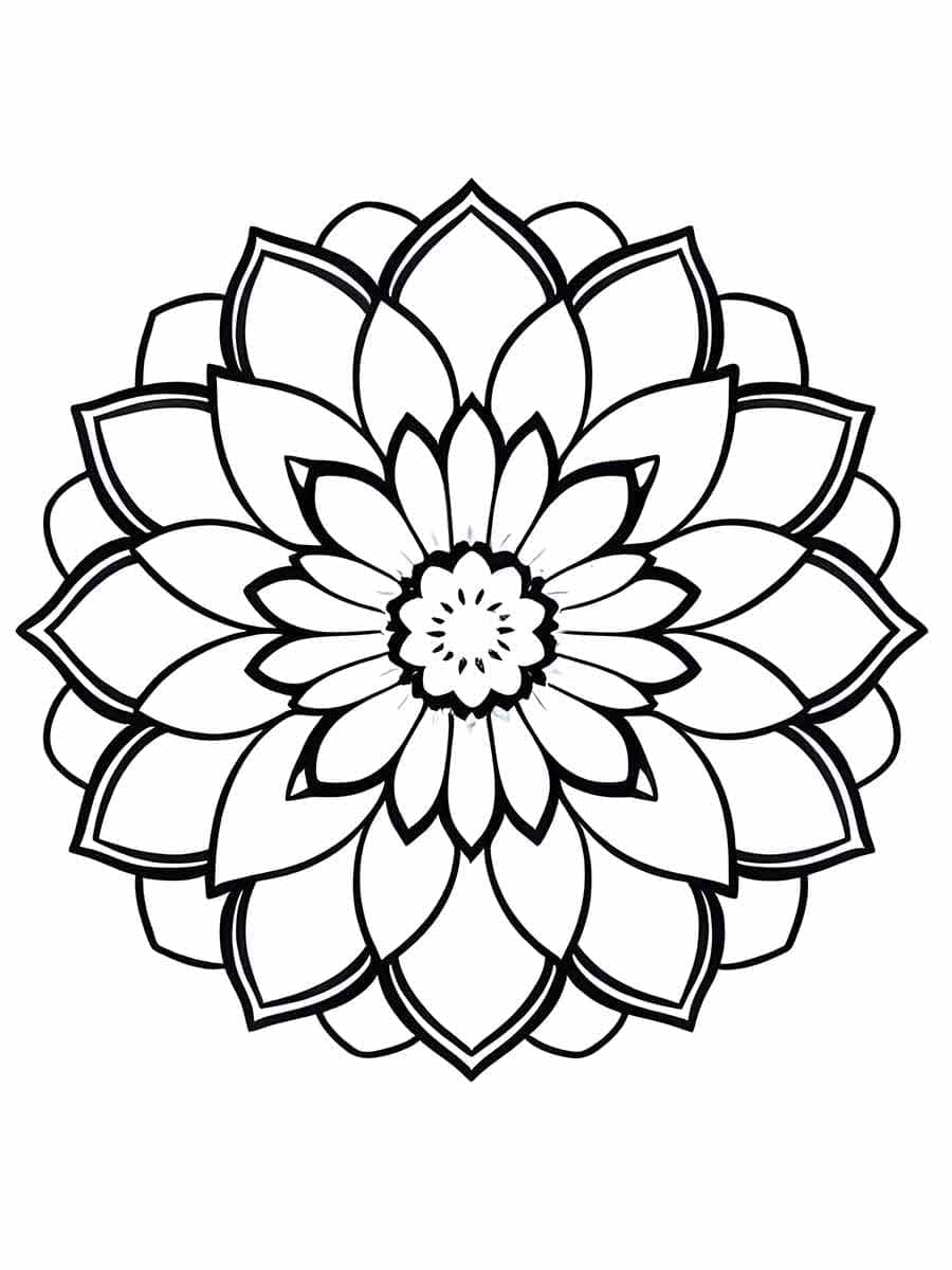 Fiore Facile da colorare