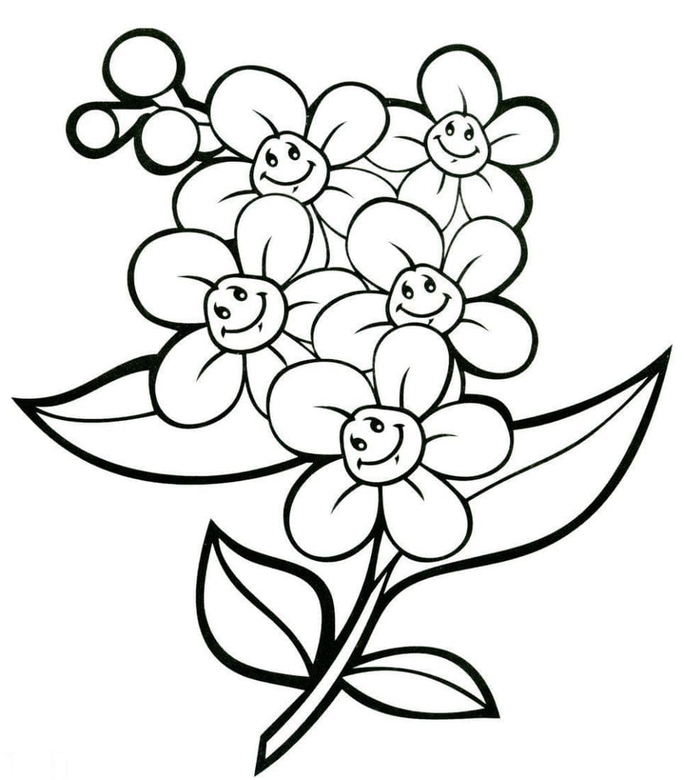 Fiore Immagine Libera da colorare