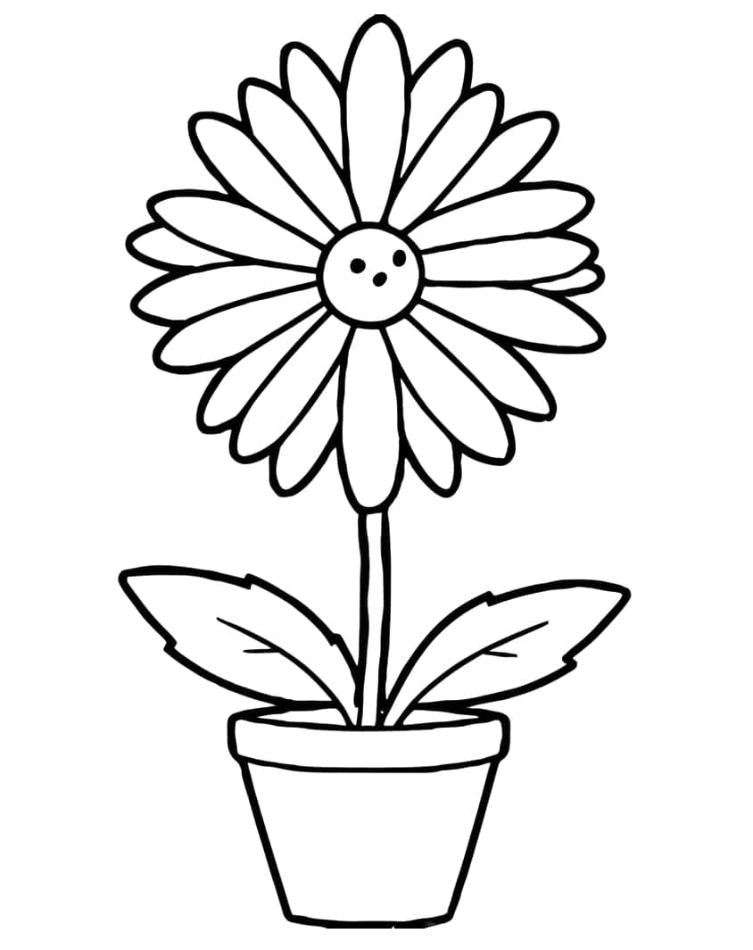 Fiore Stampabile Libero da colorare