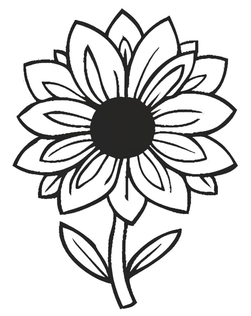 Fiore Stampabile a Costo Zero da colorare