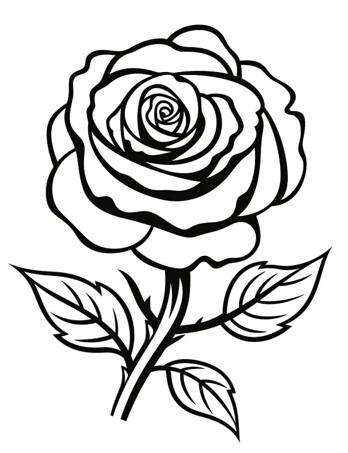 Fiore di Rosa da colorare