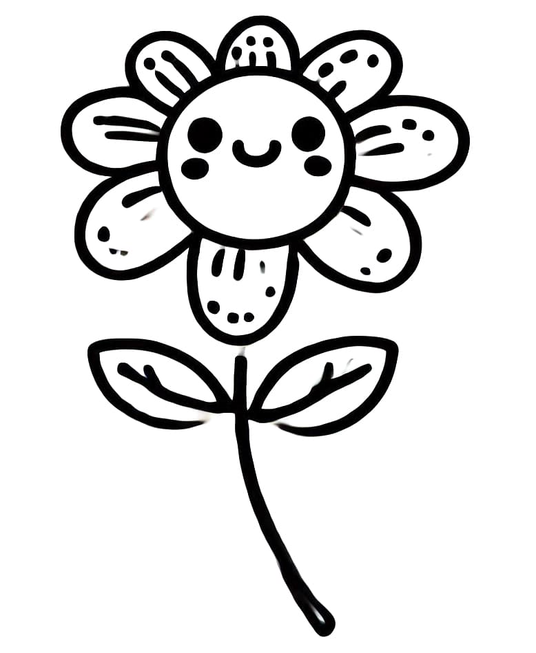 Fiore felice da colorare