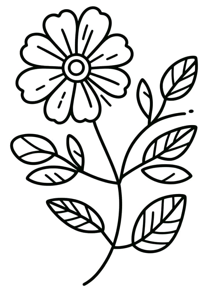 Fiore per Bambini di 2 Anni da colorare