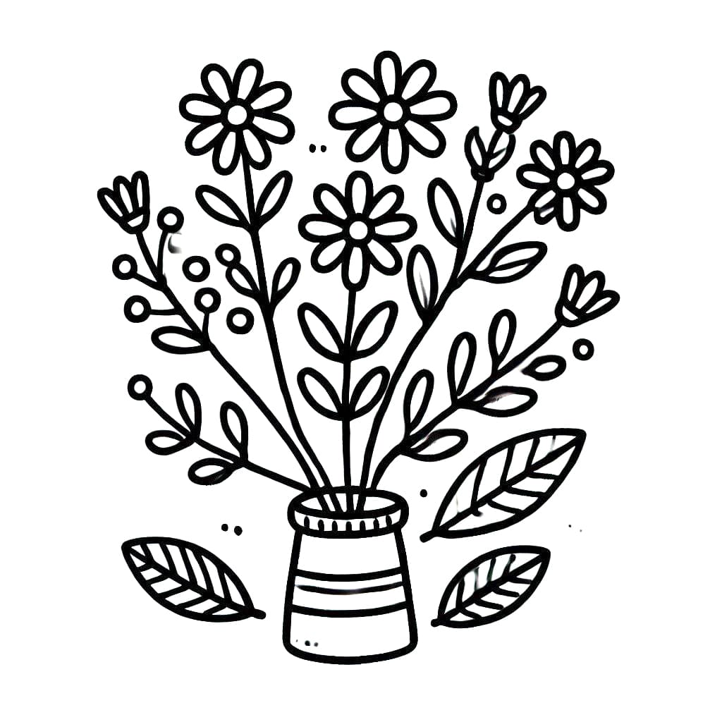 Fiori (3) da colorare