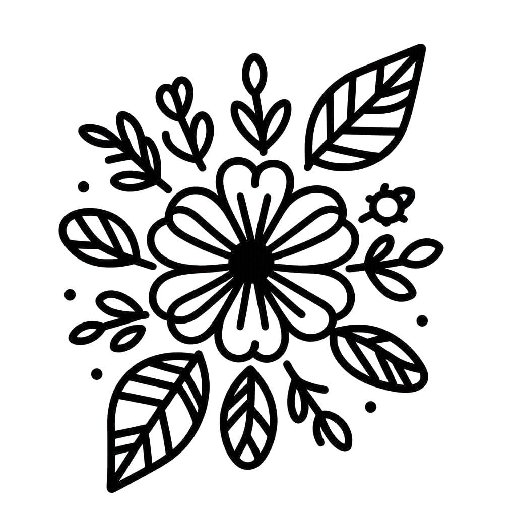 Fiori (6) da colorare