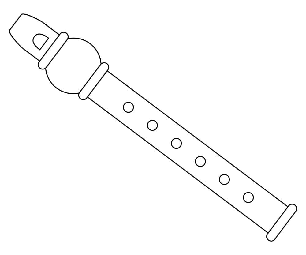 Flauto base da colorare