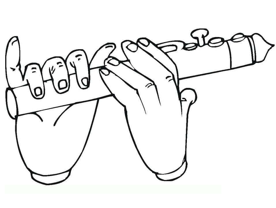 Flauto gratuita da stampare da colorare