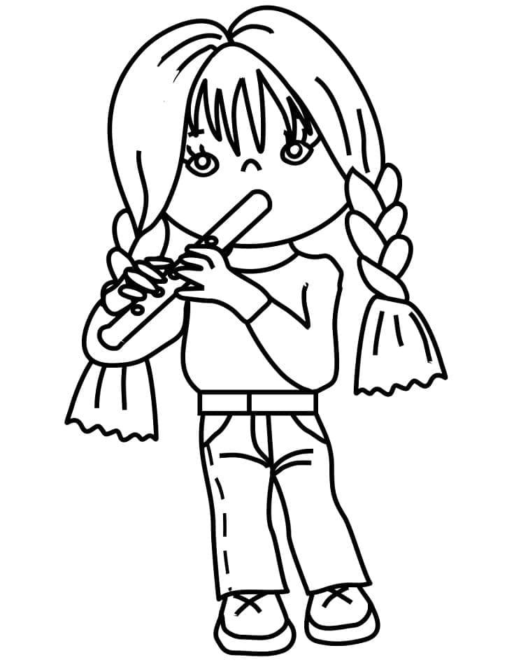 Flauto gratuita per tutti da colorare