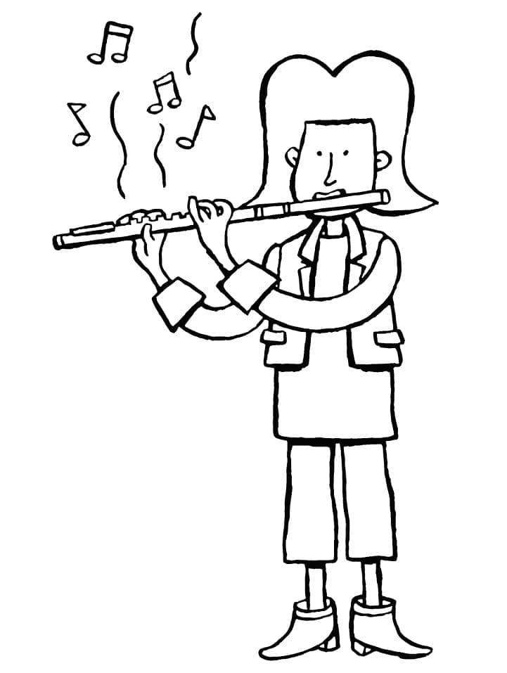 Flauto gratuita da colorare