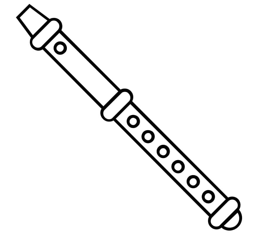 Flauto per bambini da colorare