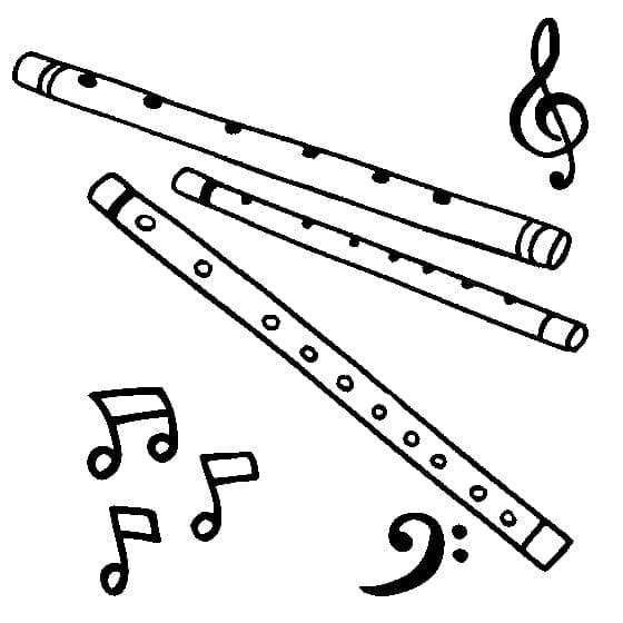 Flauto stampabile da colorare