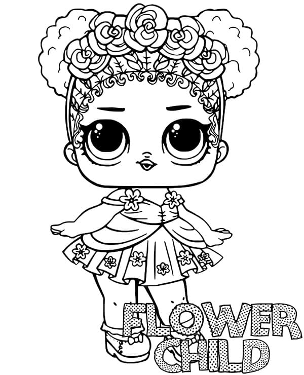 Flower Child di Lol Surprise da colorare