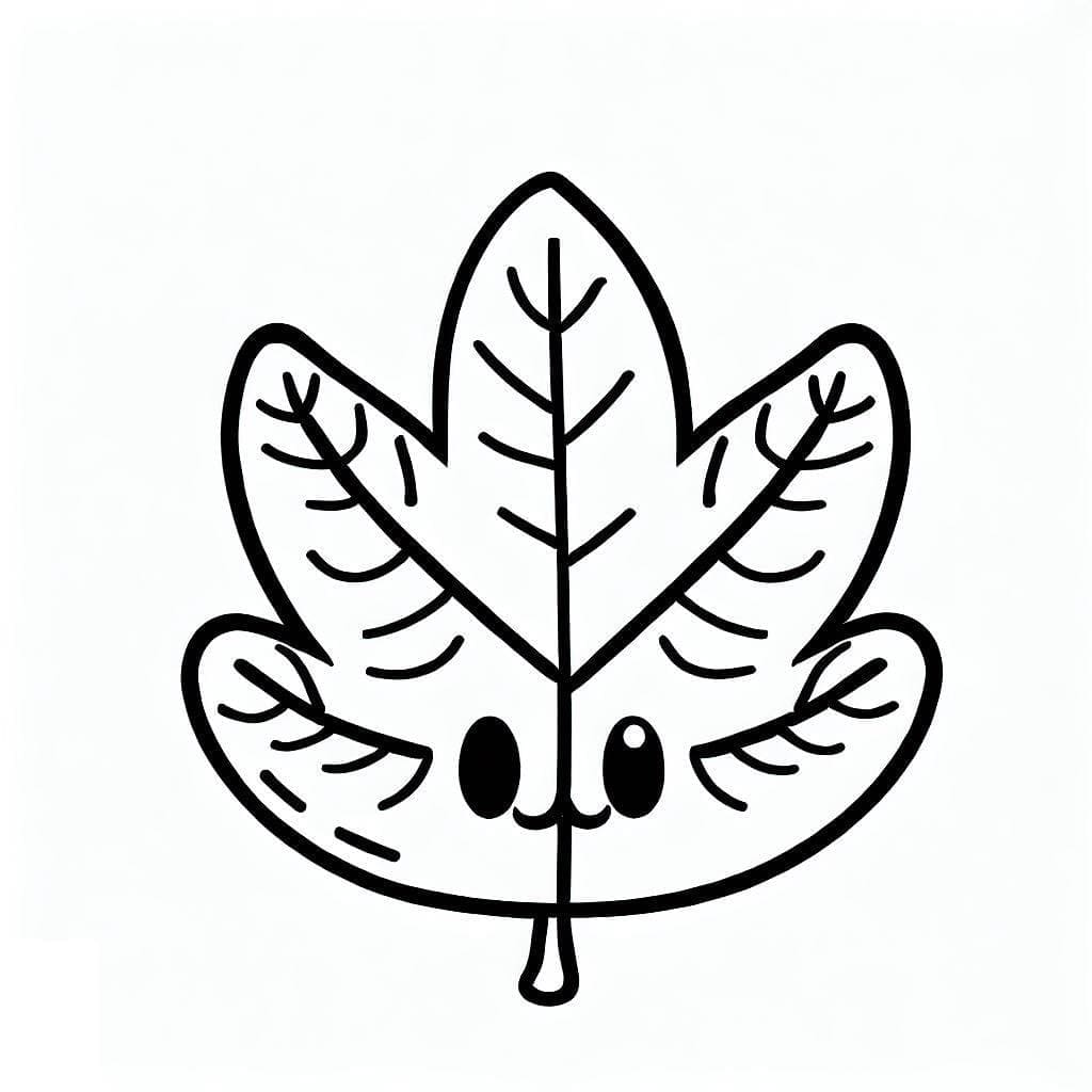 Foglia Gratuita da Stampare da colorare