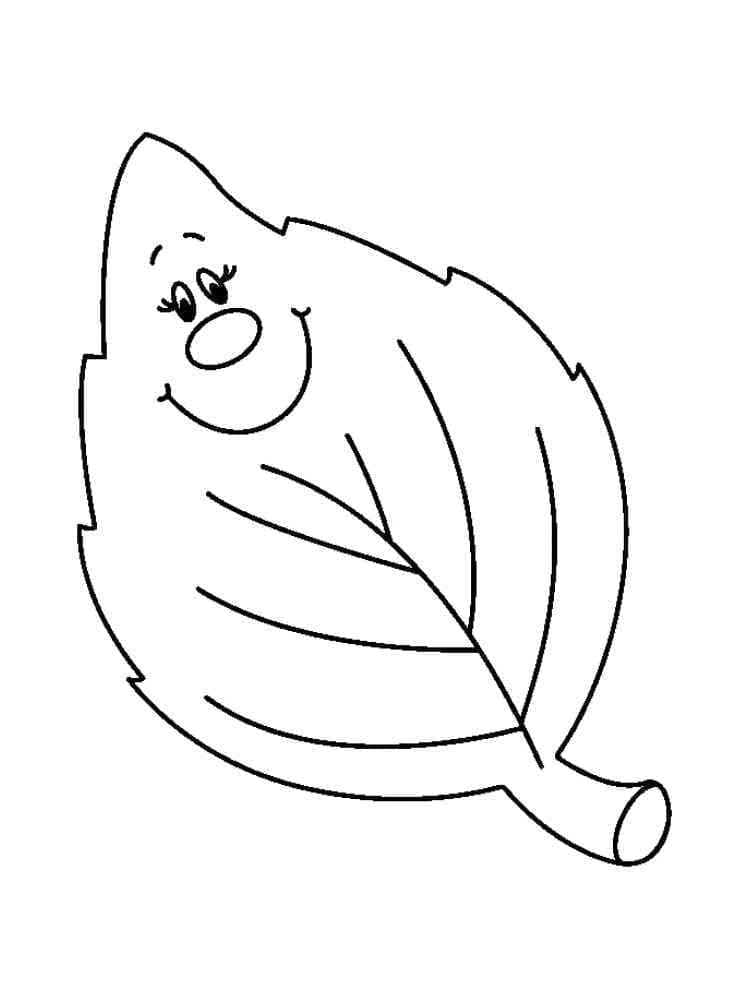 Foglia Gratuita per Bambini da colorare