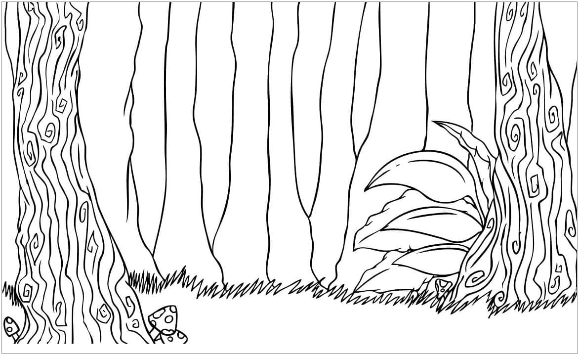 Foresta Stampabile a Costo Zero da colorare