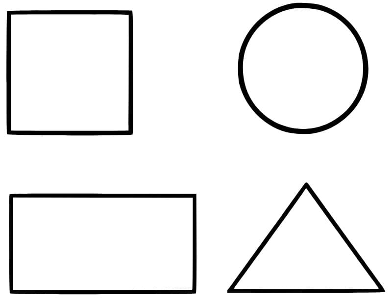 Forma Geometrica per Bambini da colorare