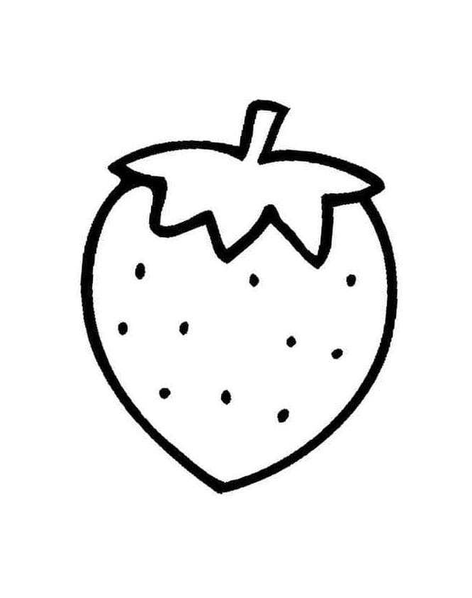 Fragola Facile da colorare
