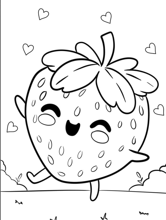 Fragola Frutto da colorare