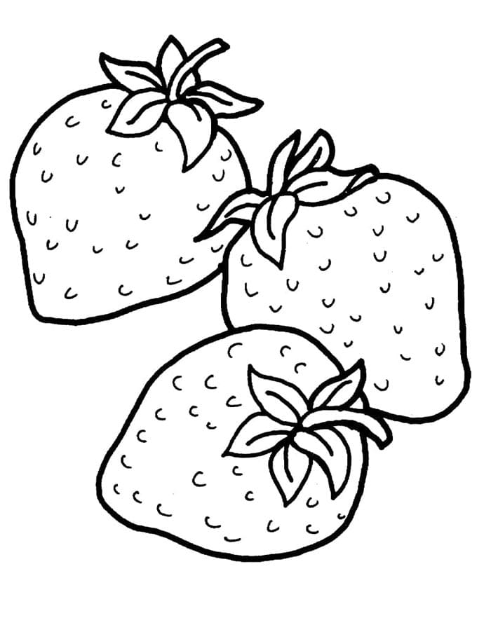 Fragola Gratuita da colorare