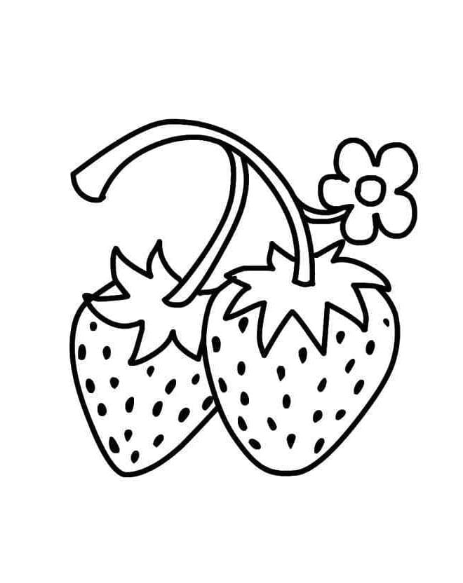 Fragola Stampabile Libera da colorare