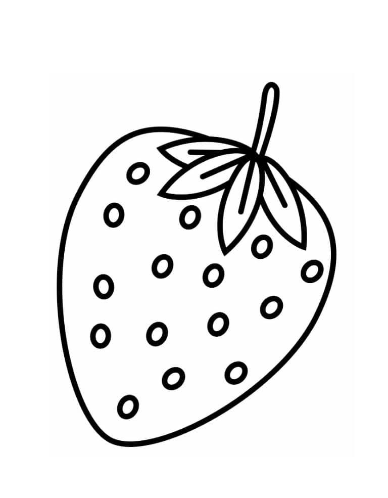 Fragola Stampabile per Bambini da colorare
