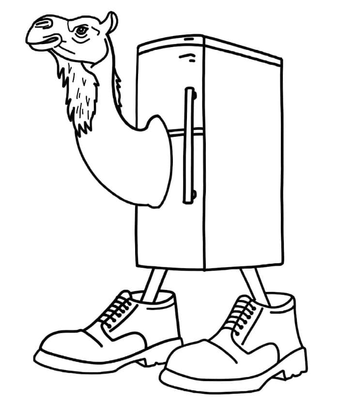 Frigo Camelo Brainrot da colorare