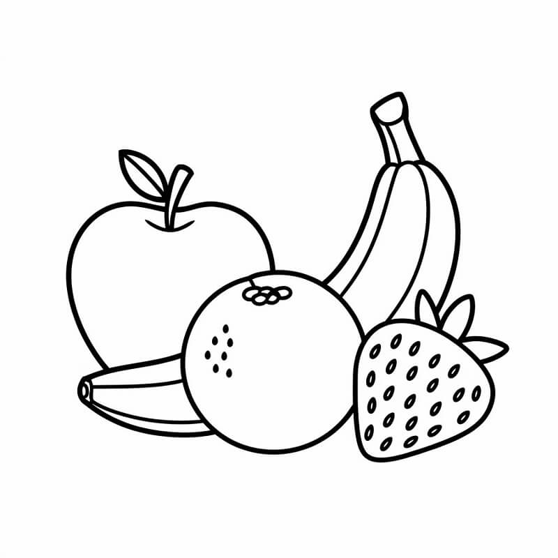 Frutta Perfetta da colorare