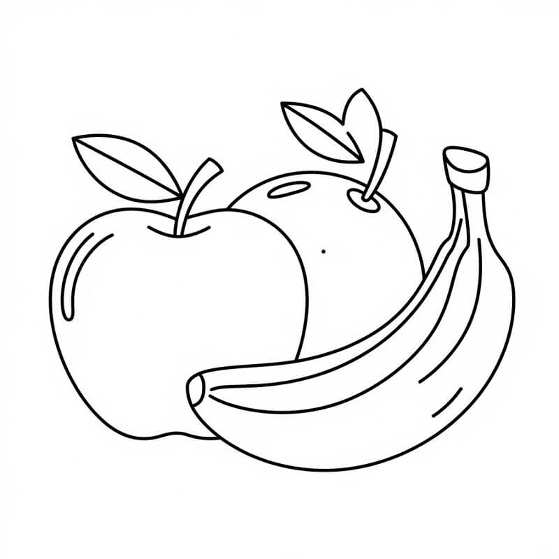 Frutta Stampabile da colorare