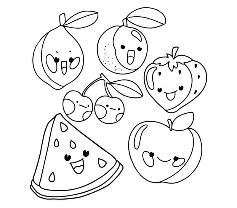 Frutta da colorare