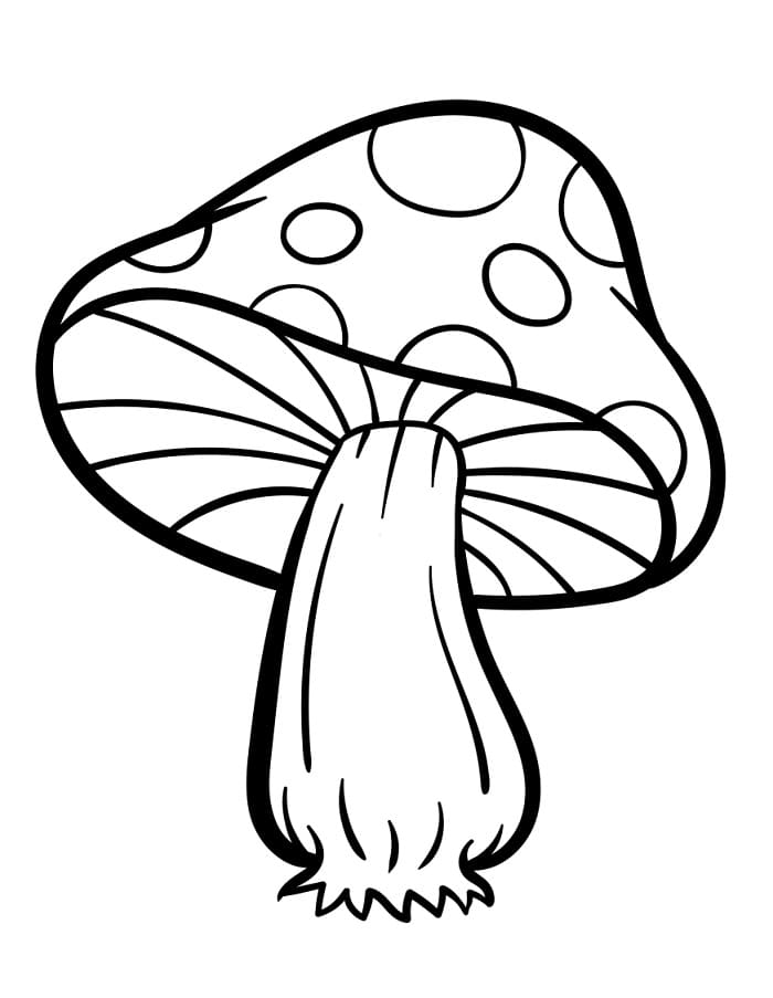 Fungo Carino da colorare