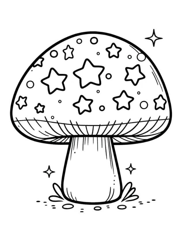 Fungo Gratuito per Bambini da colorare